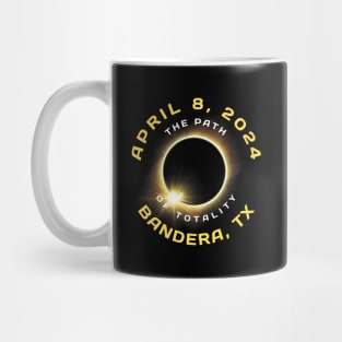 Bandera Texas Solar Eclipse Totality April 8 2024 Mug